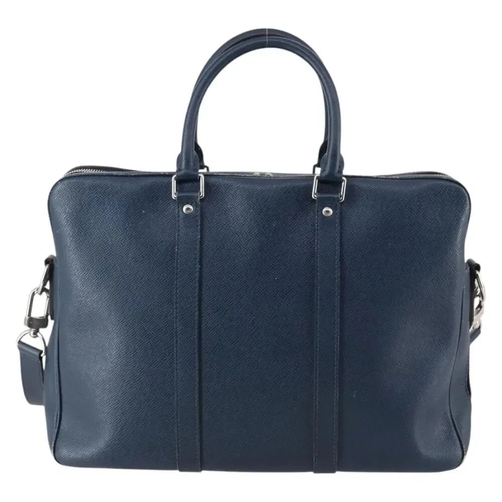 Louis Vuitton Taiga Porte Documents Voyage PM Bag Blue